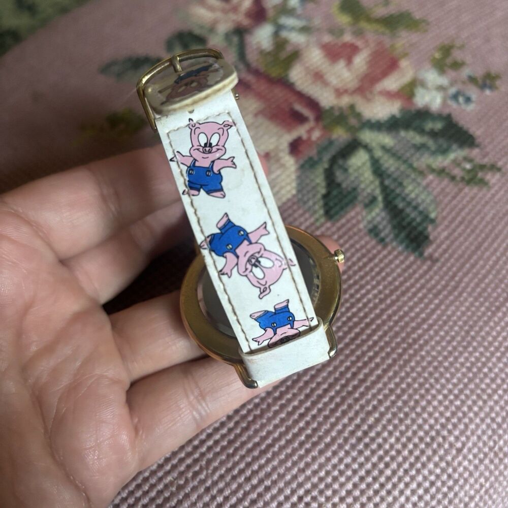Vtg 90s Parmex Hamton J. Pig Watch Tiny Toon Adventures Novelty Timepiece Flaw** - Picture 11 of 16